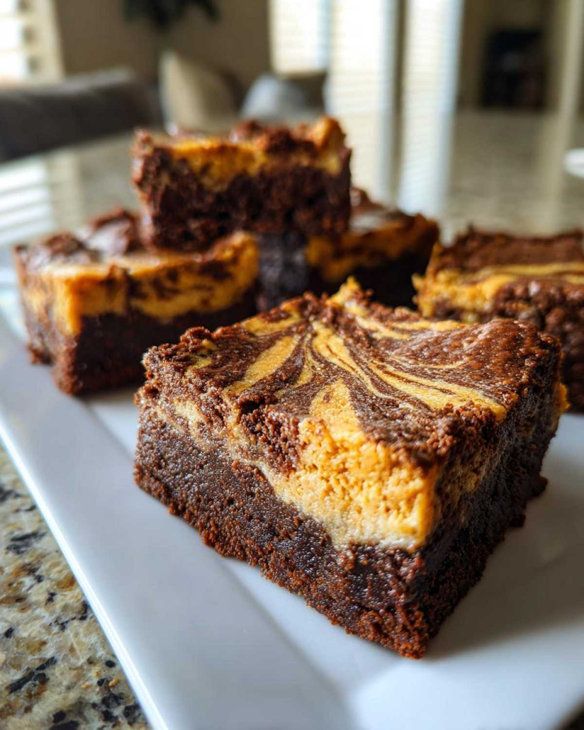 Pumpkin Cheesecake Brownie Bars - detail 2