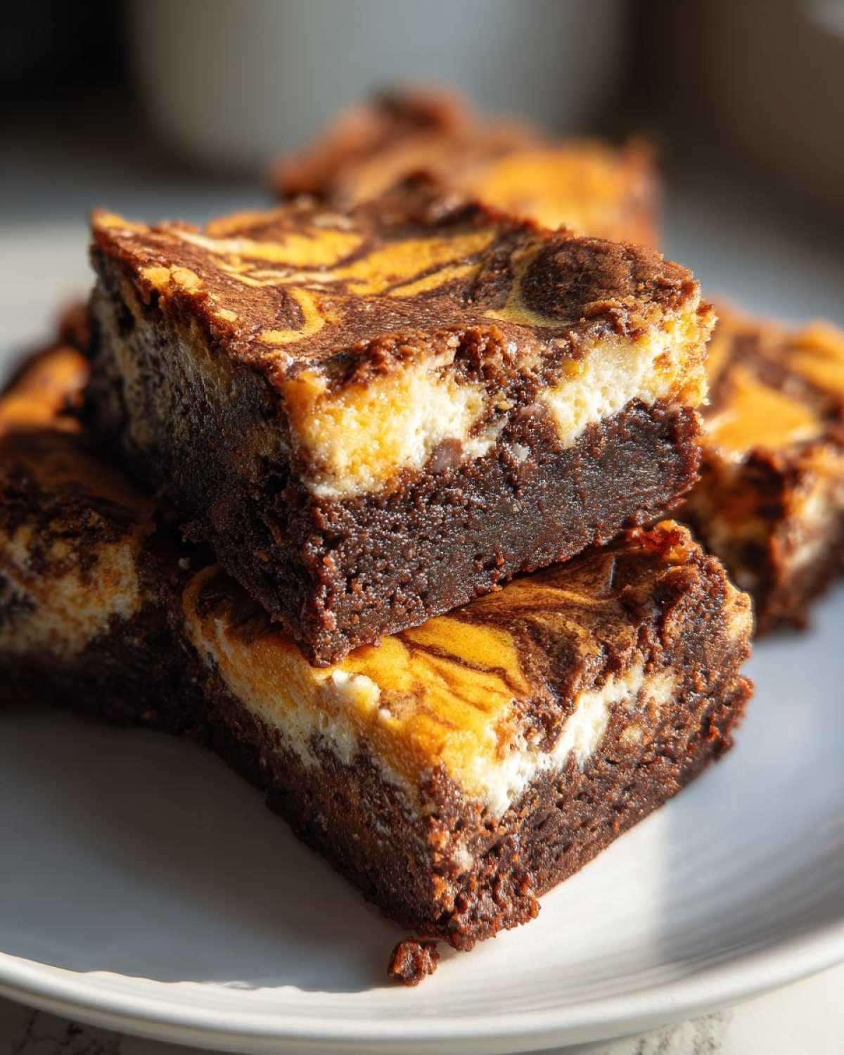 Pumpkin Cheesecake Brownie Bars - detail 4