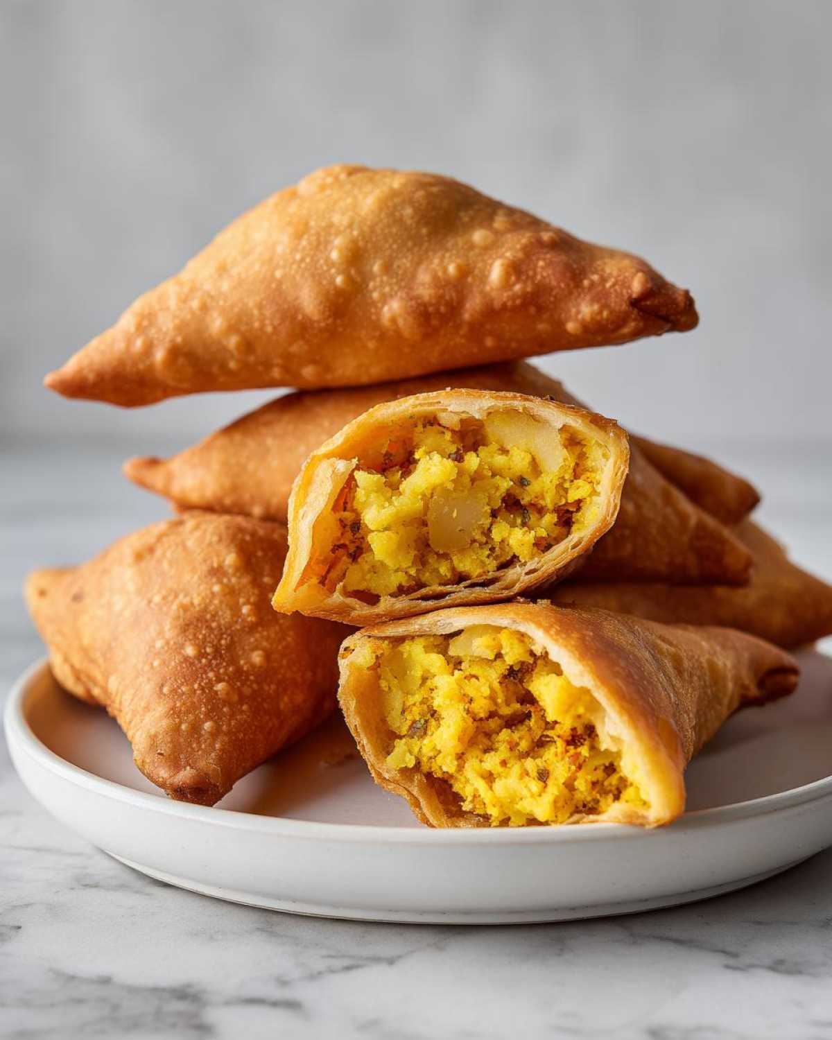 Saffron and Turmeric Samosas - detail 1