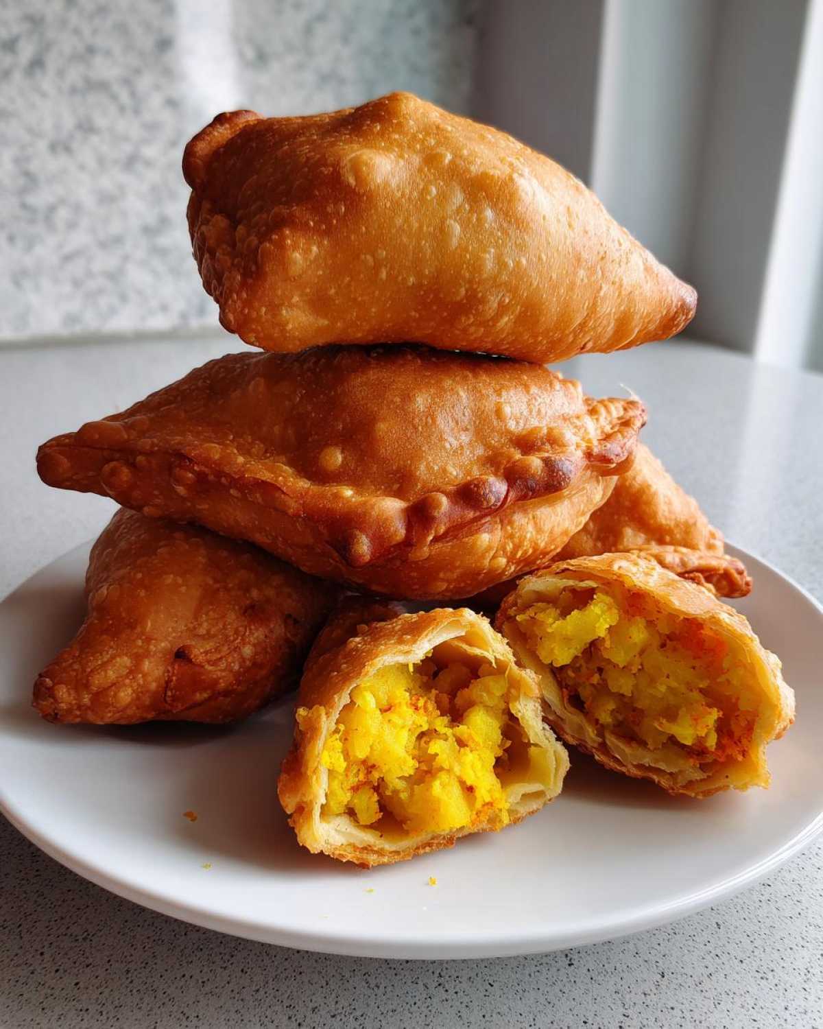 Saffron and Turmeric Samosas - detail 4