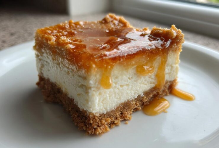 Salted Honey Cheesecake Bars