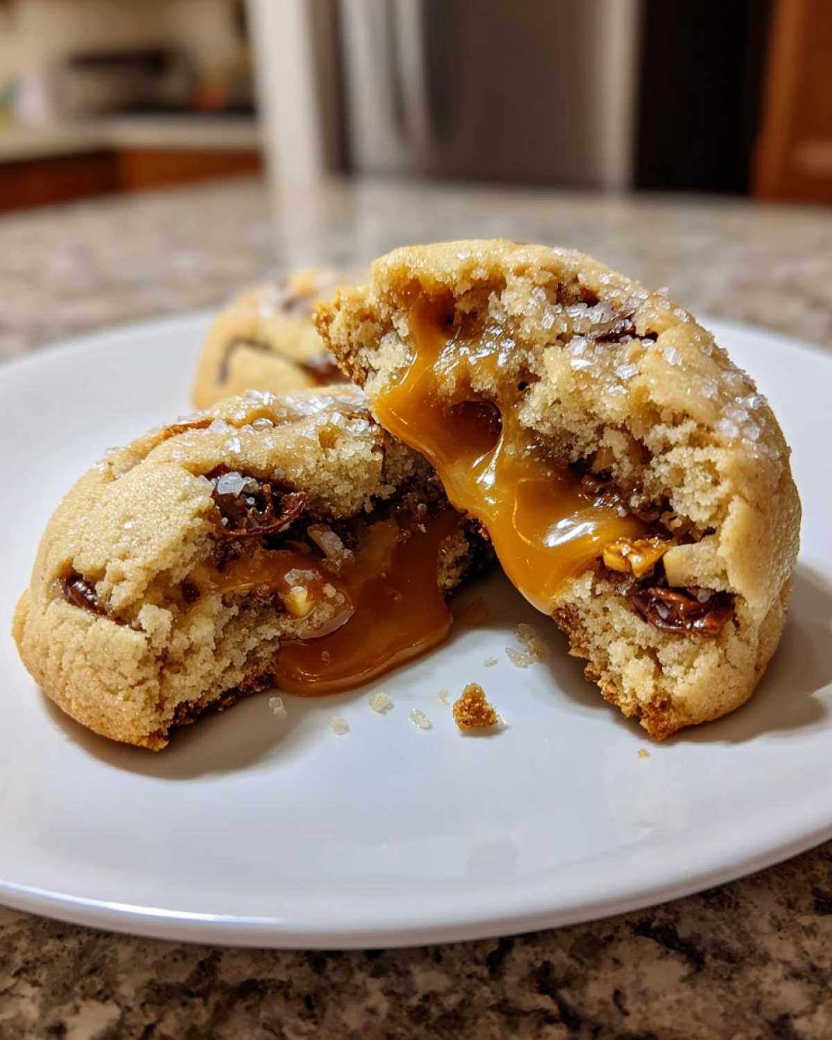 Salted Pretzel Caramel Stuffed Cookies - detail 1