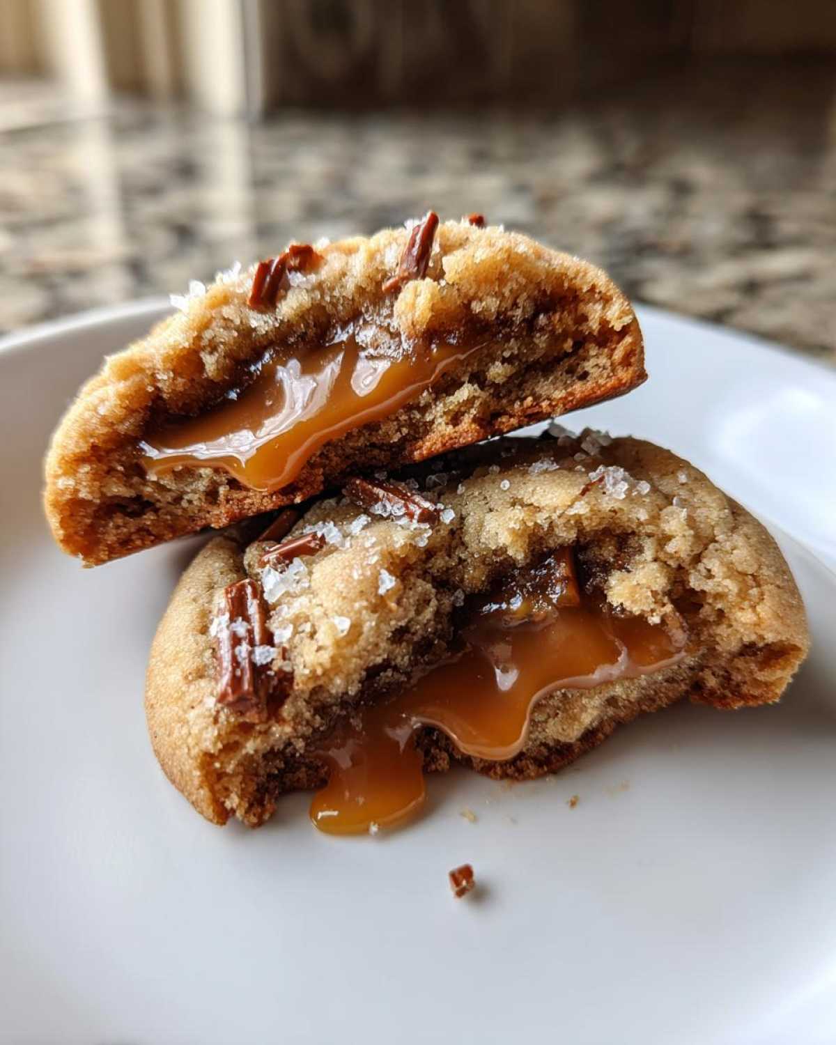Salted Pretzel Caramel Stuffed Cookies - detail 3