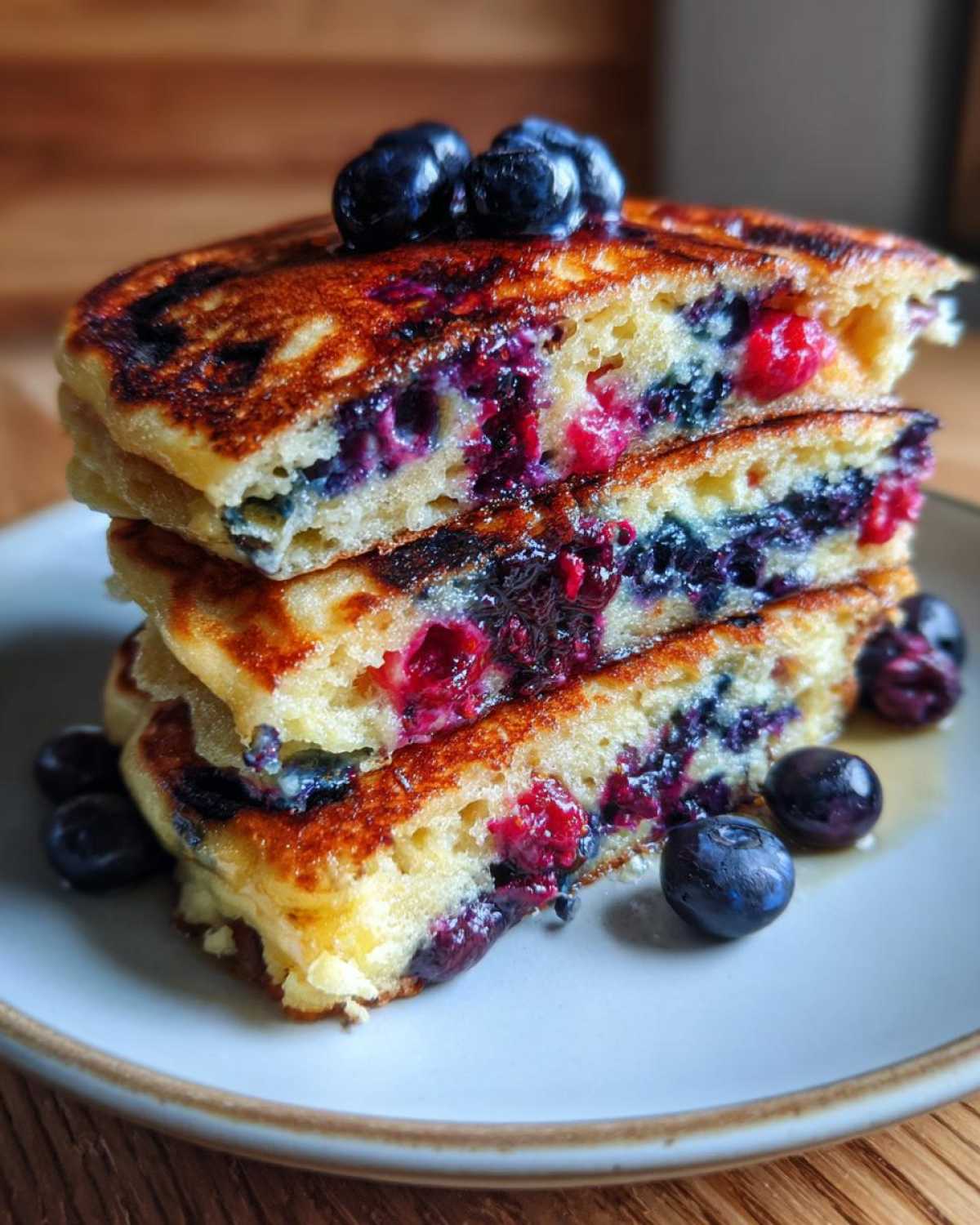 Sourdough Berry Protein Pancakes - detail 3