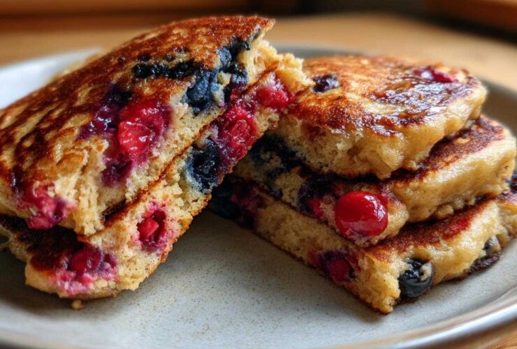 Sourdough Berry Protein Pancakes