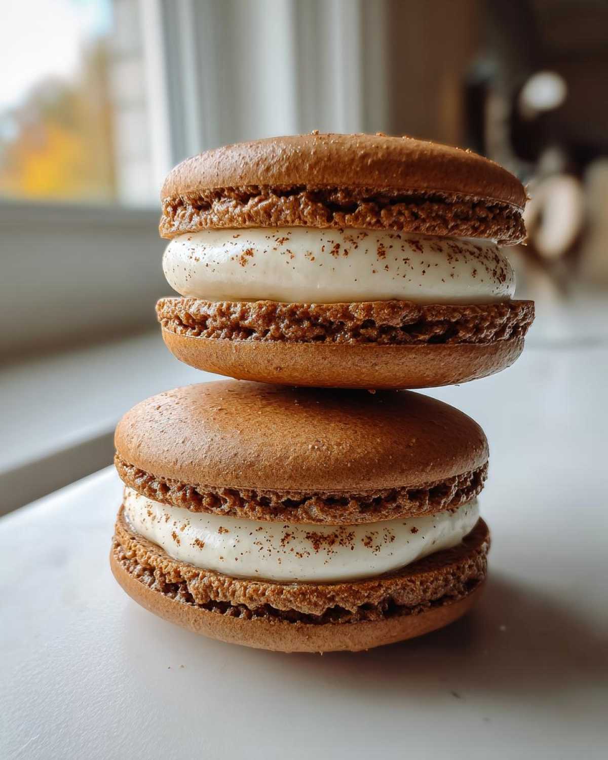 Spiced Gingerbread Latte Macaron - detail 1