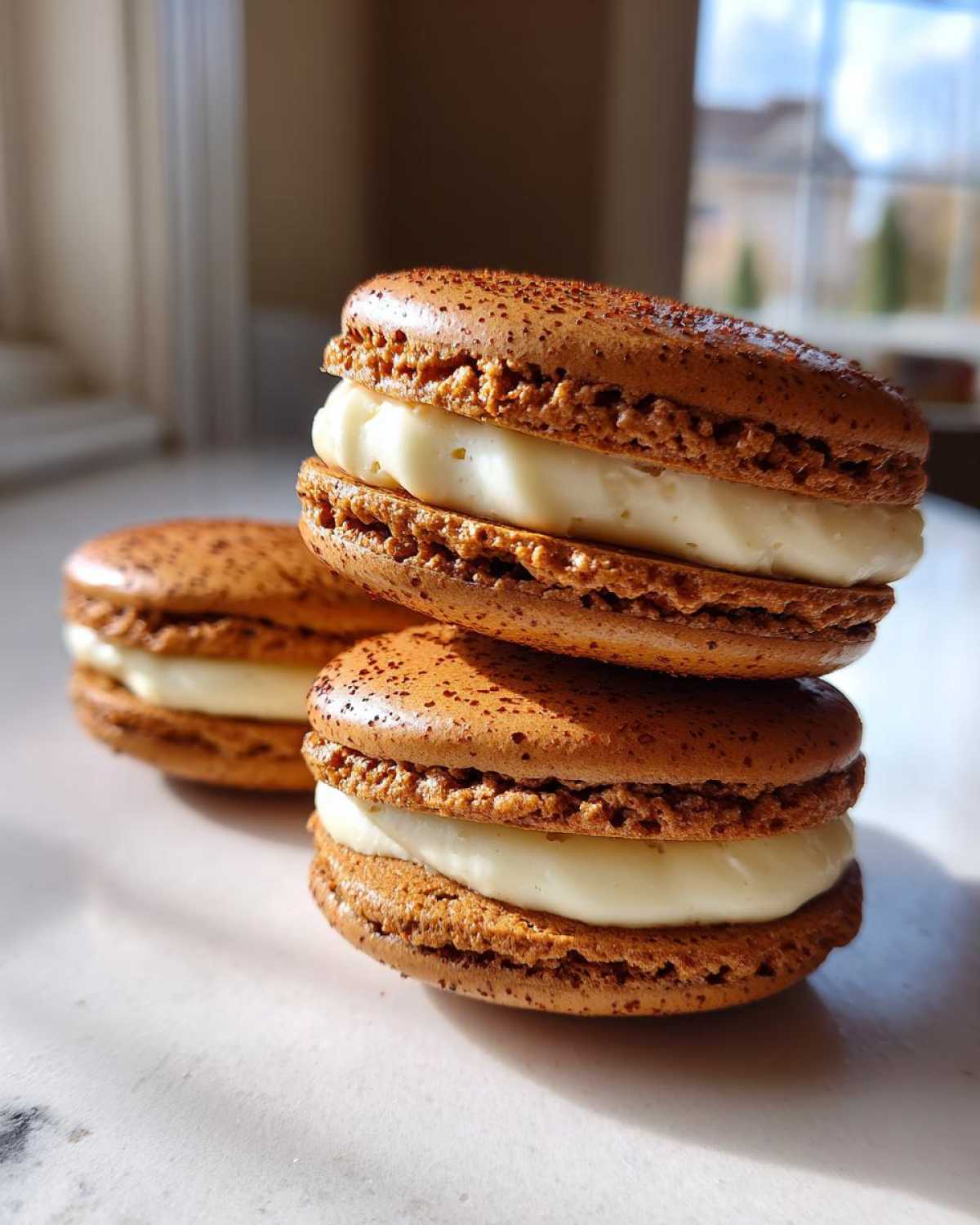 Spiced Gingerbread Latte Macaron - detail 2