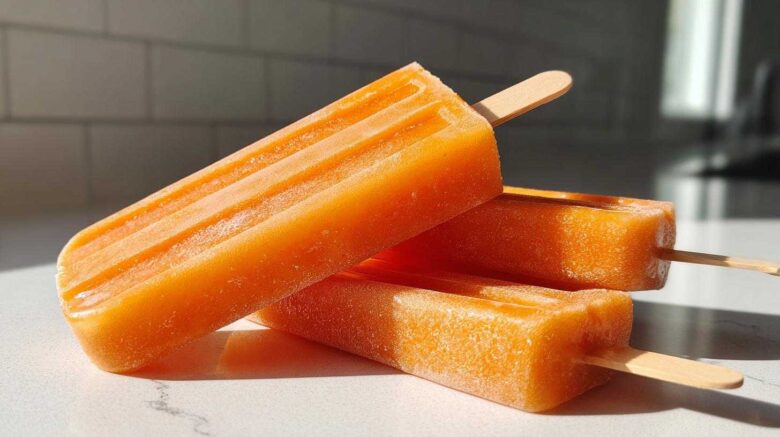 Spiced Persimmon Frozen Yogurt Pops