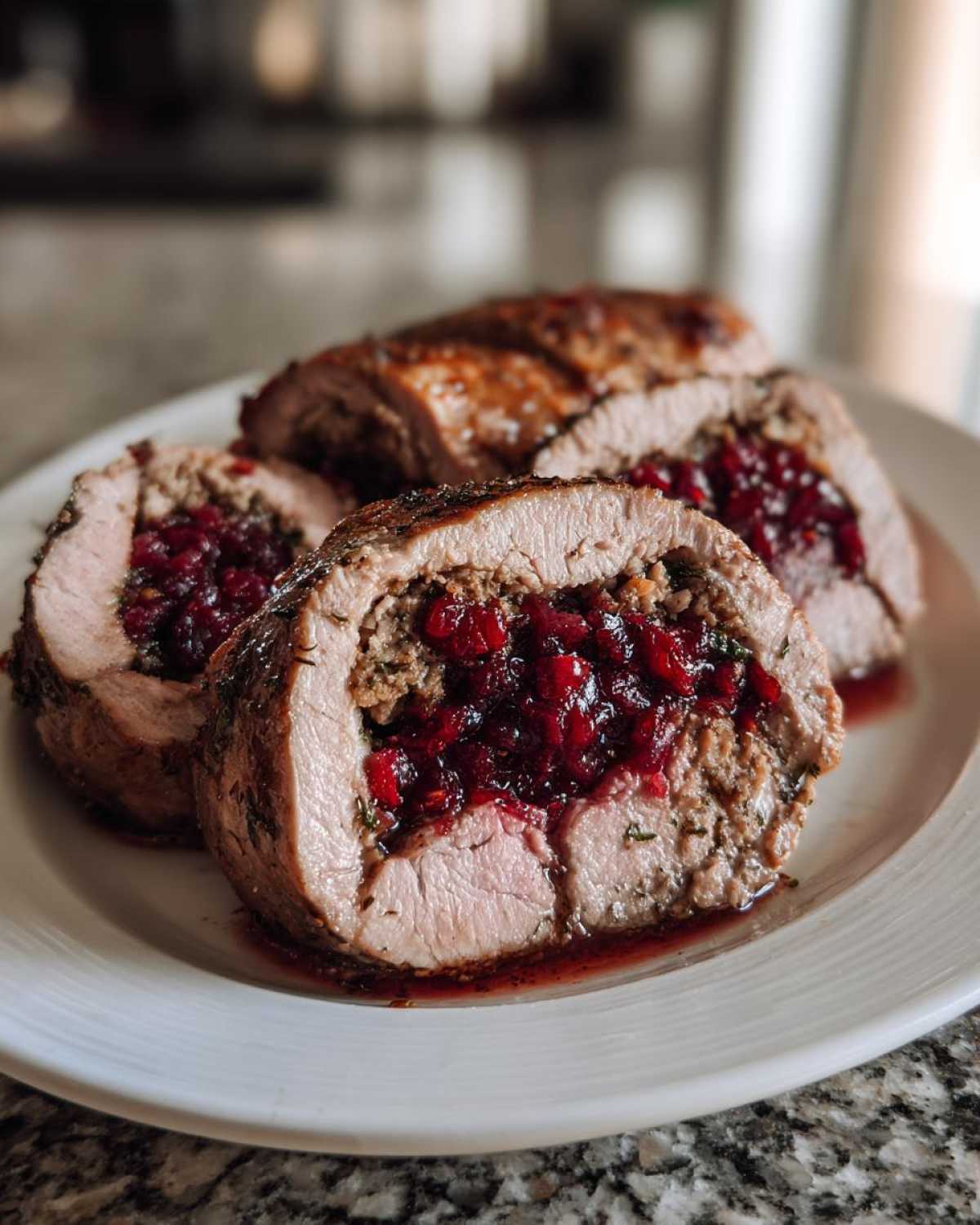 Stuffed Pork Tenderloin with Cranberries - detail 2