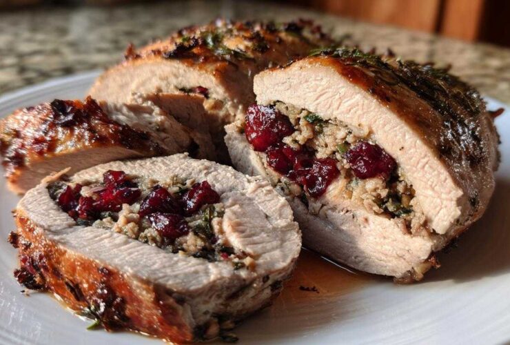 Stuffed Pork Tenderloin with Cranberries