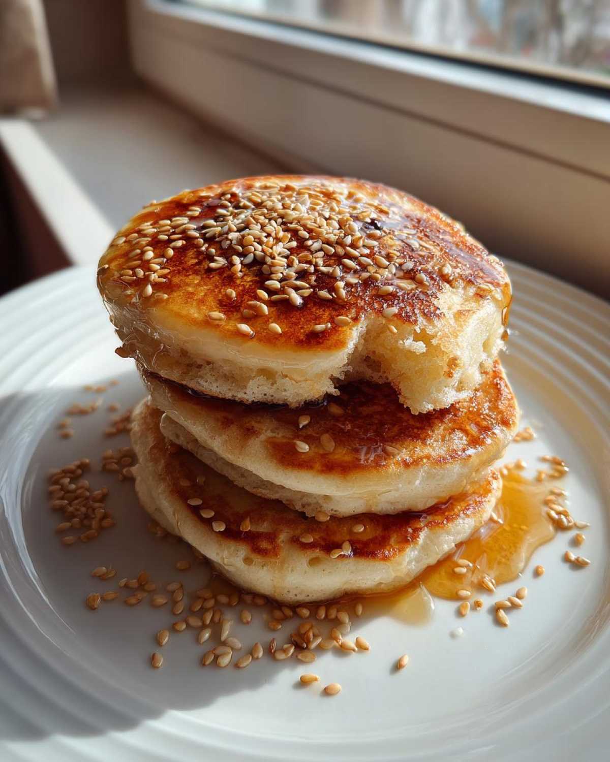Tahini Banana Pancakes - detail 1