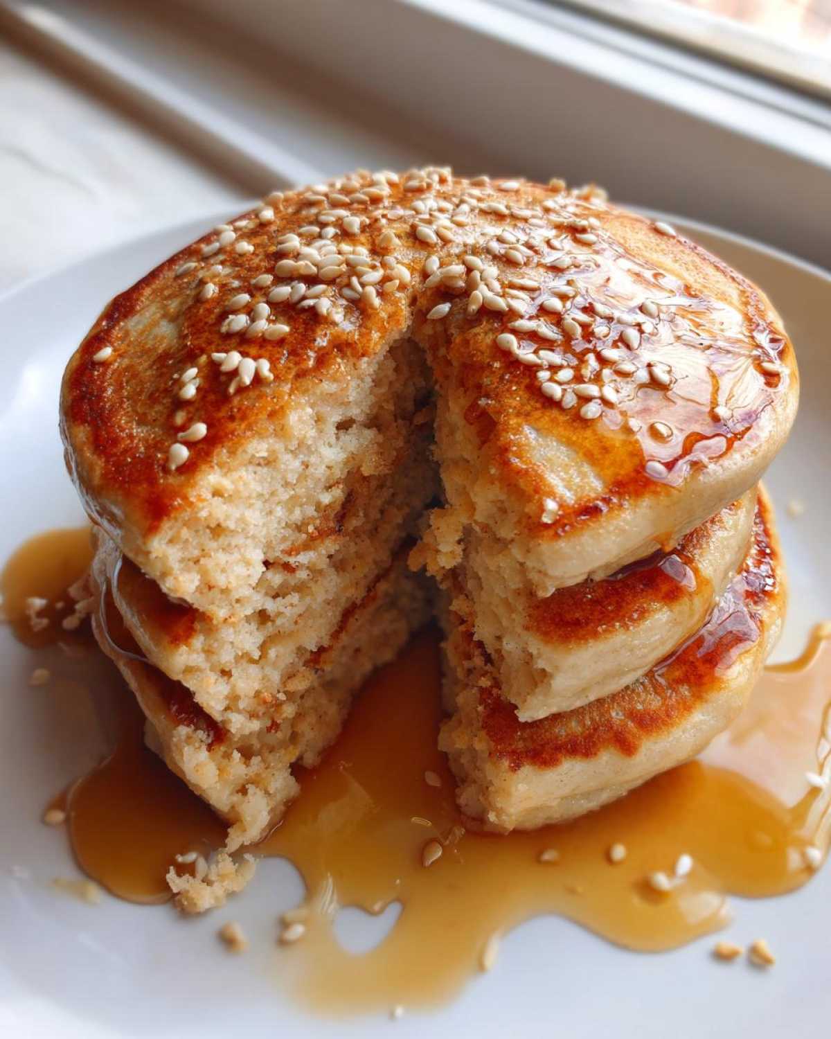 Tahini Banana Pancakes - detail 2