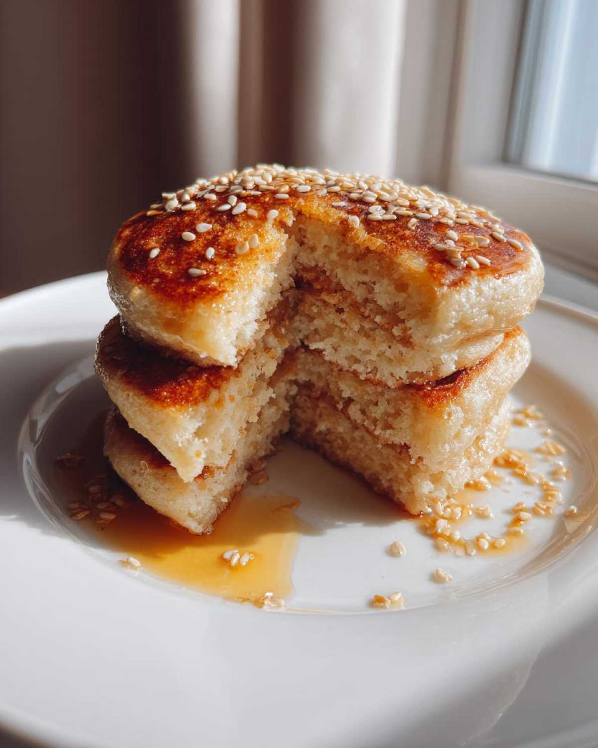 Tahini Banana Pancakes - detail 3