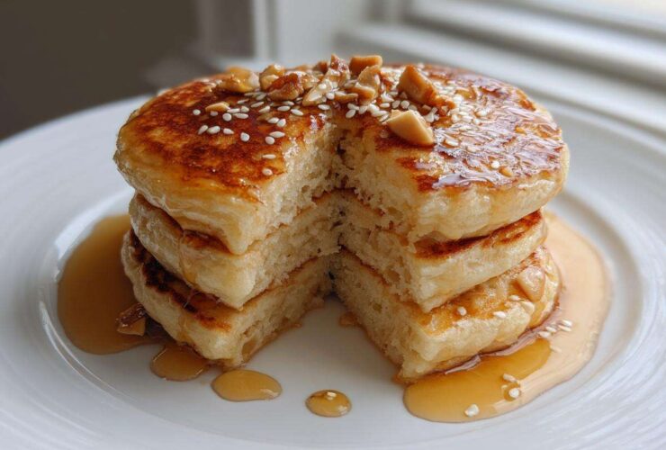 Tahini Banana Pancakes