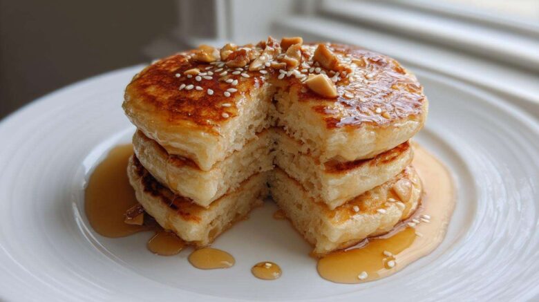 Tahini Banana Pancakes