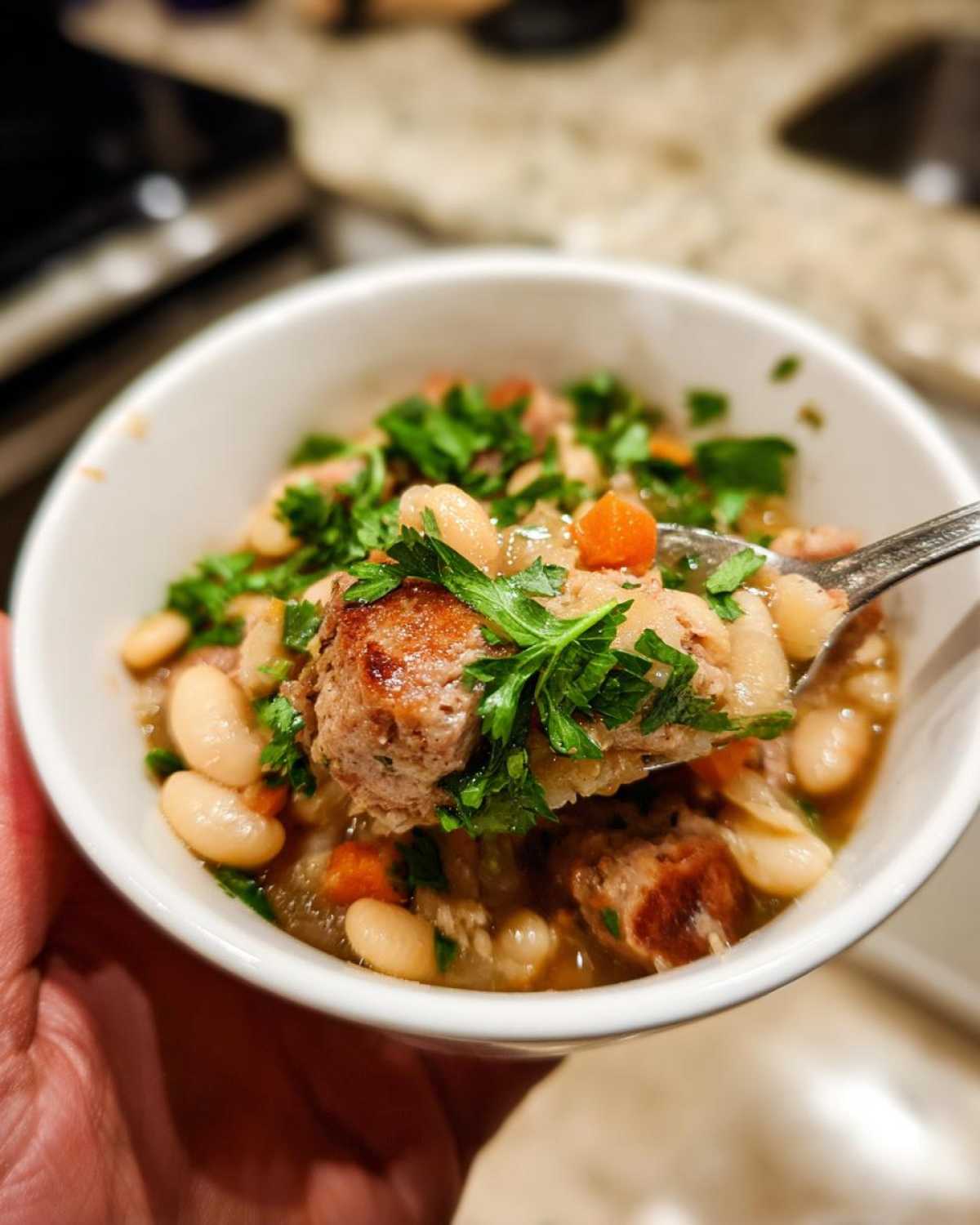 White Bean Cassoulet with Sausage - detail 2