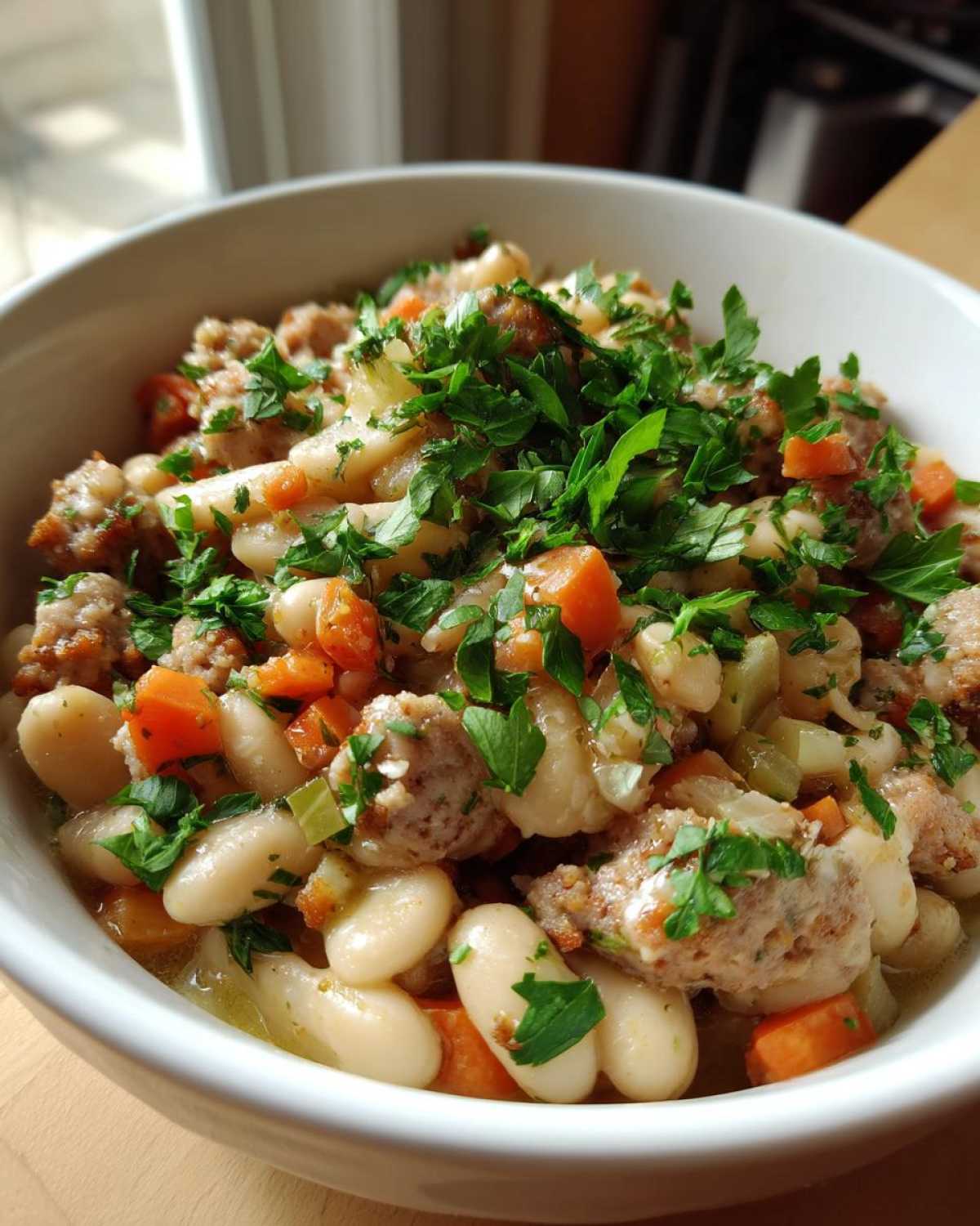 White Bean Cassoulet with Sausage - detail 4