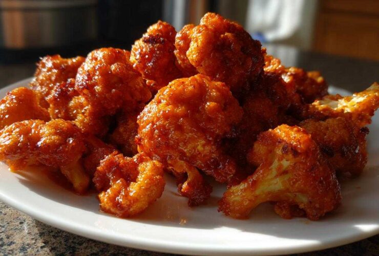 Air-Fryer Buffalo Cauliflower Wings