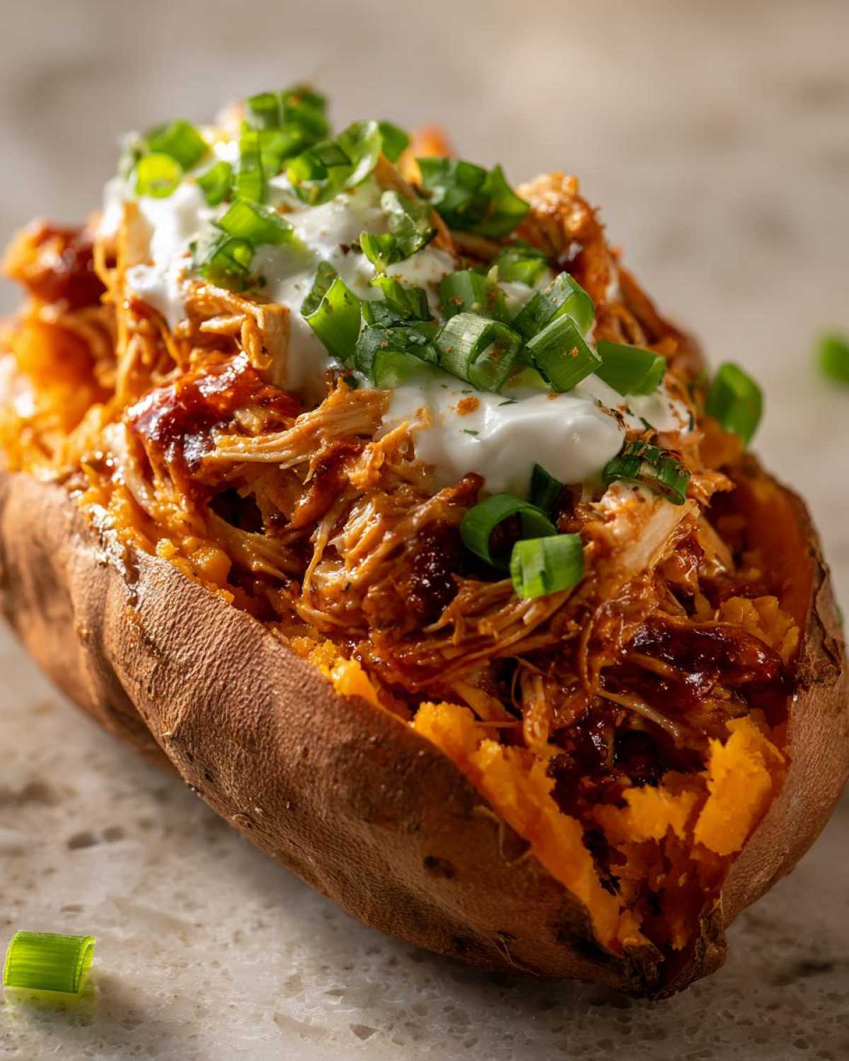BBQ Pulled Chicken Stuffed Sweet Potatoes - detail 2