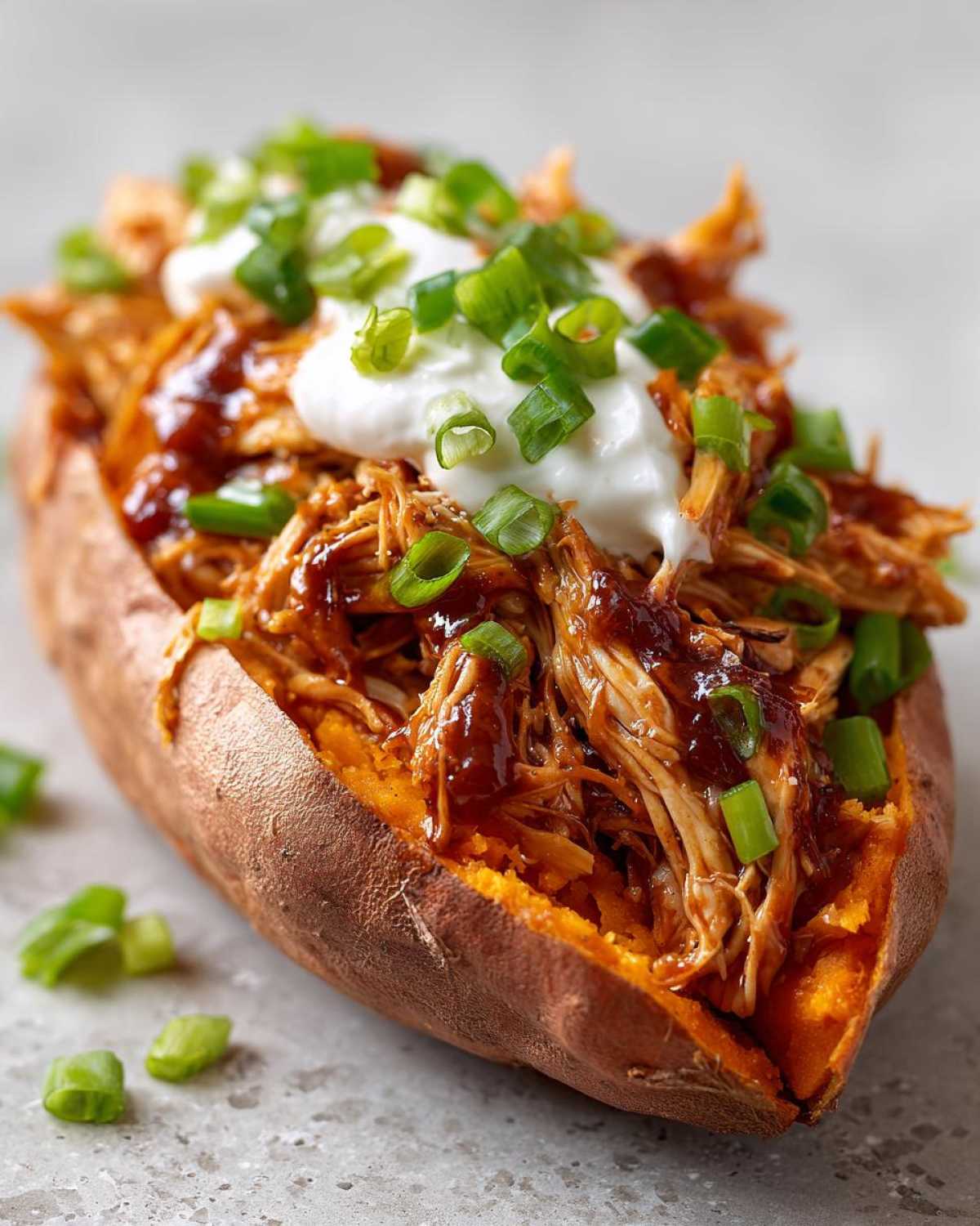 BBQ Pulled Chicken Stuffed Sweet Potatoes - detail 4