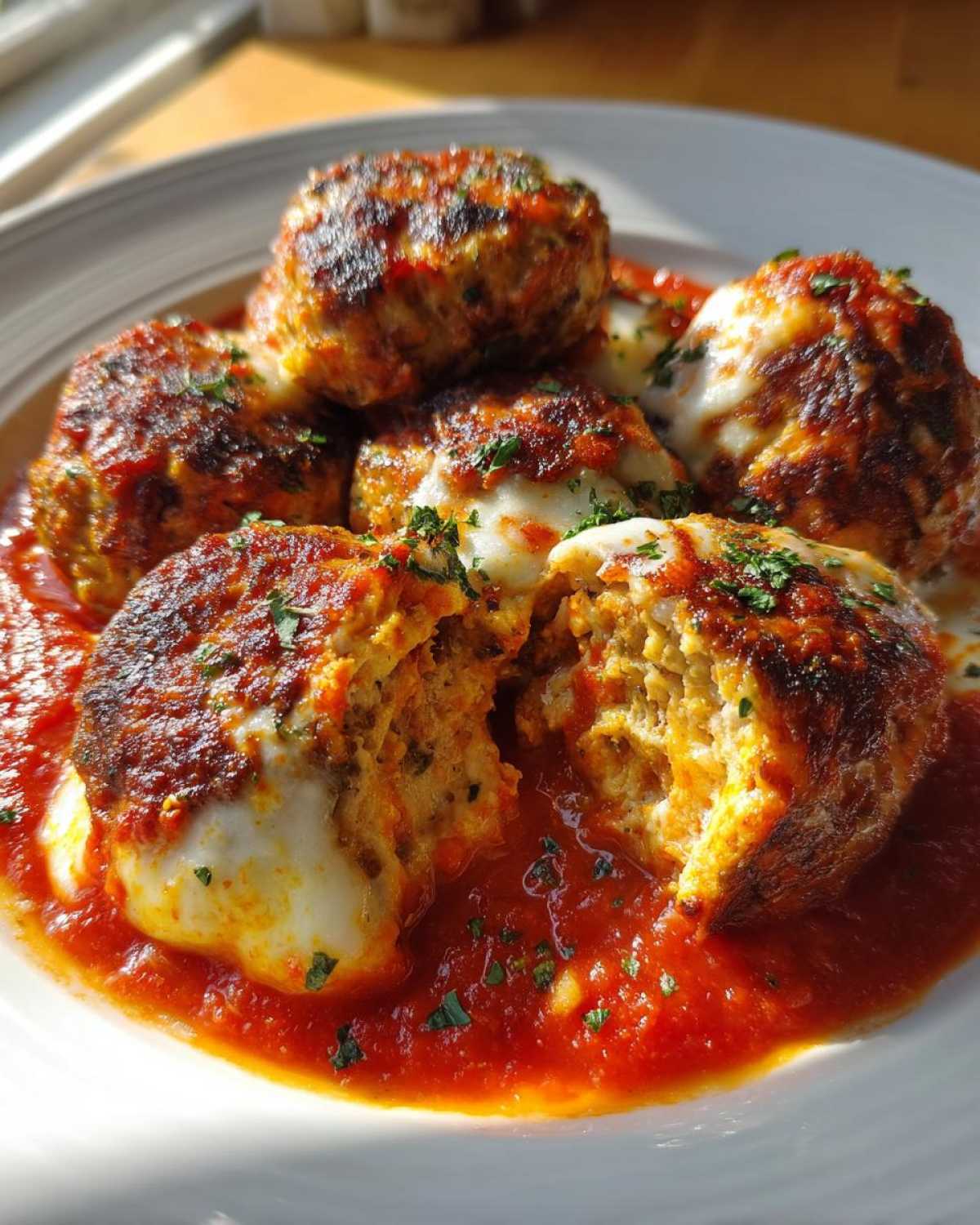 Baked Chicken Parmesan Meatballs - detail 1
