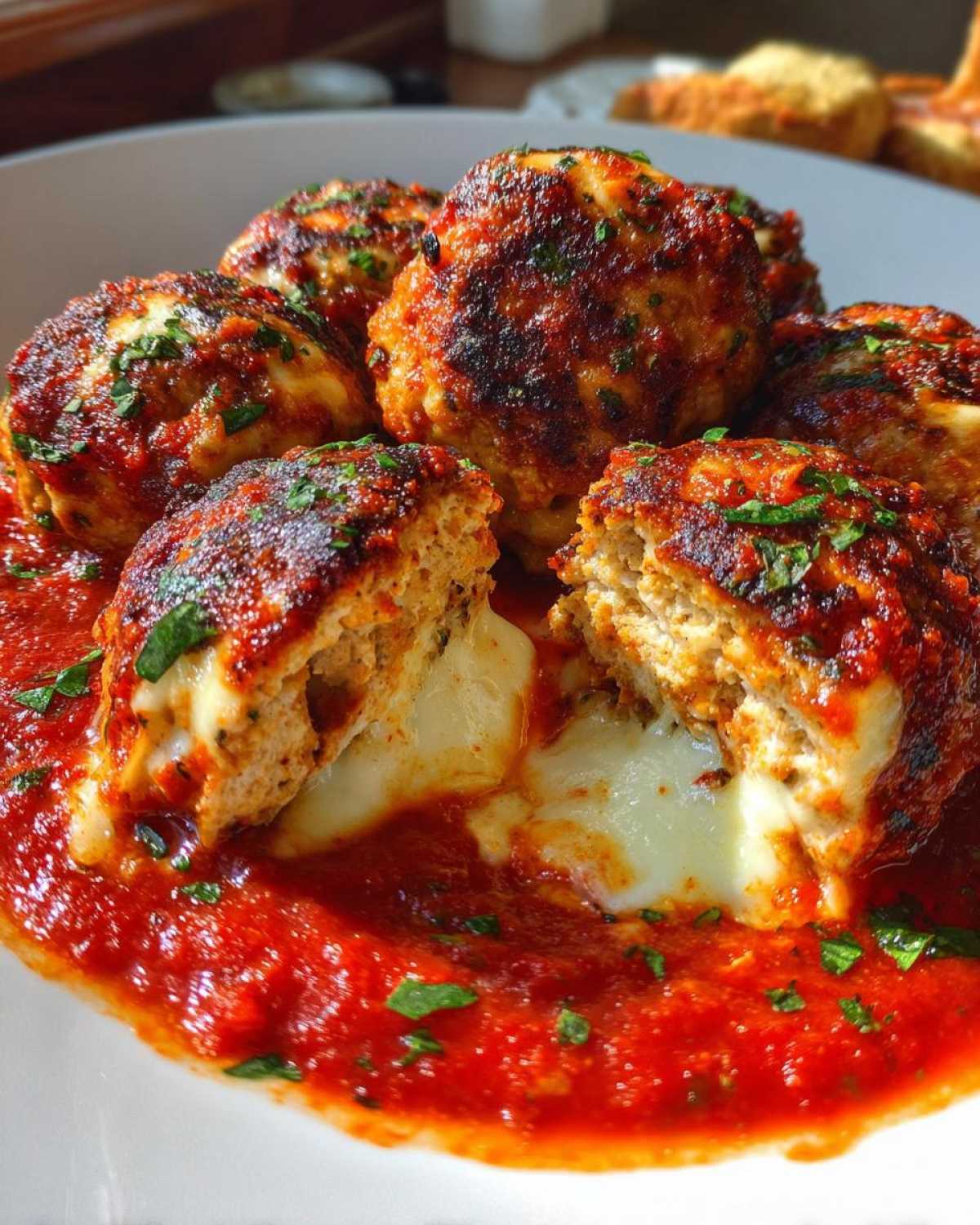 Baked Chicken Parmesan Meatballs - detail 2