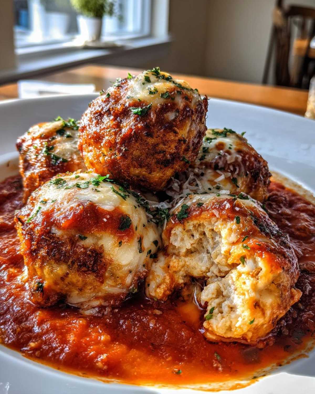 Baked Chicken Parmesan Meatballs - detail 3