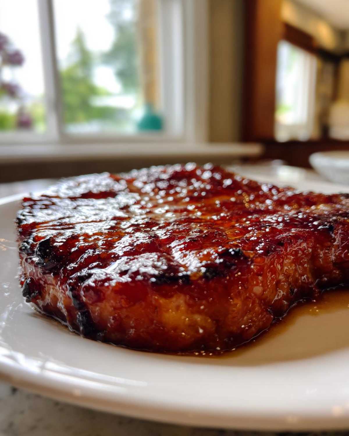 Brown Sugar Glazed Ham Steak - detail 4