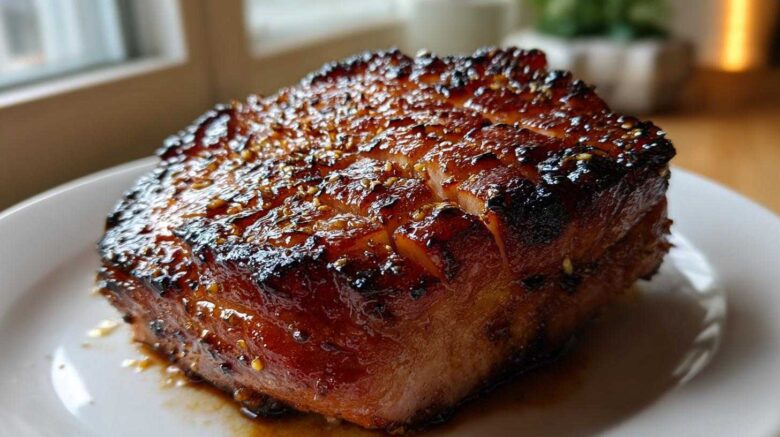 Brown Sugar Glazed Ham Steak