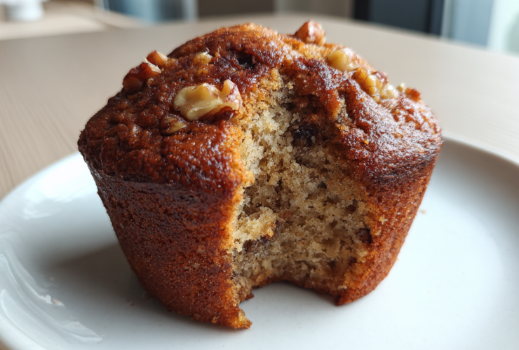 Brown Sugar Walnut Banana Muffins