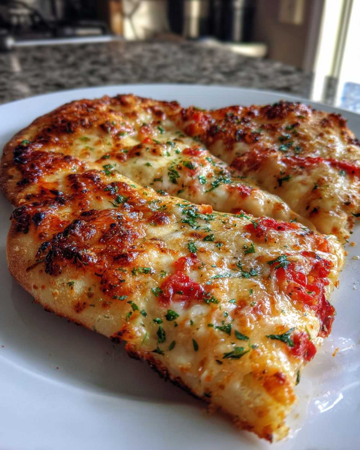 Buttery Garlic Naan Pizza - detail 1