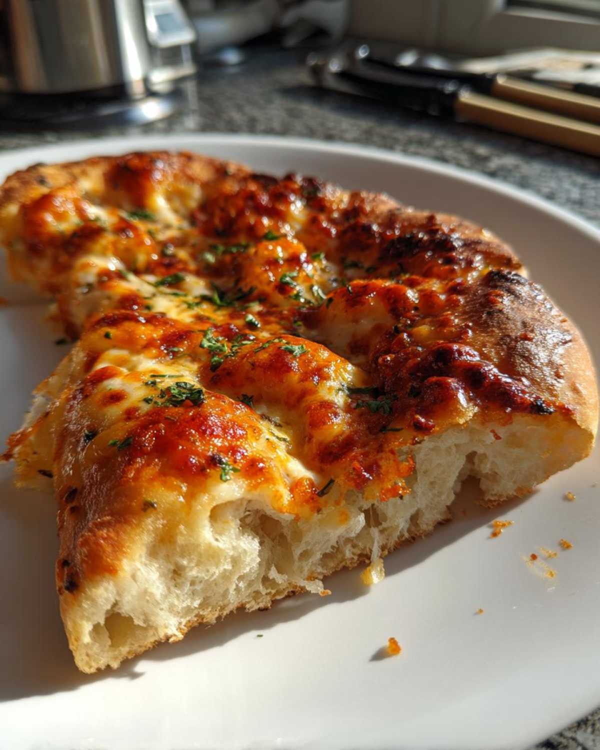 Buttery Garlic Naan Pizza - detail 2