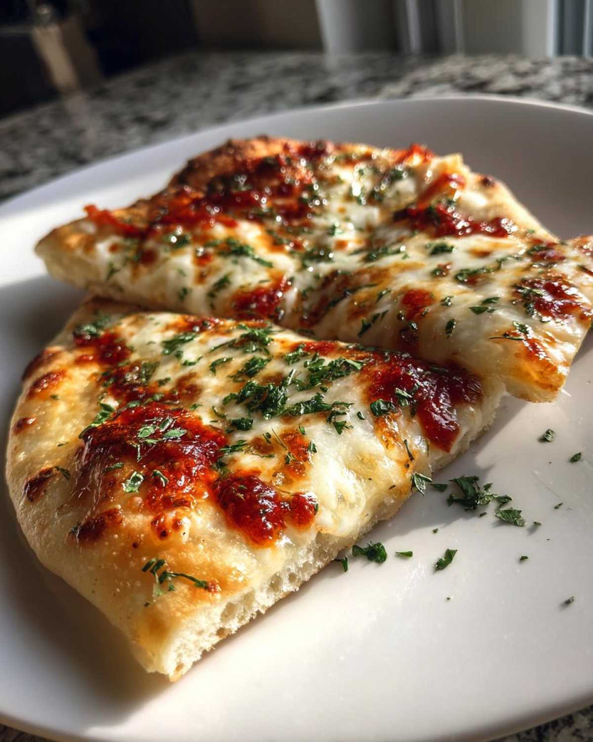 Buttery Garlic Naan Pizza - detail 4