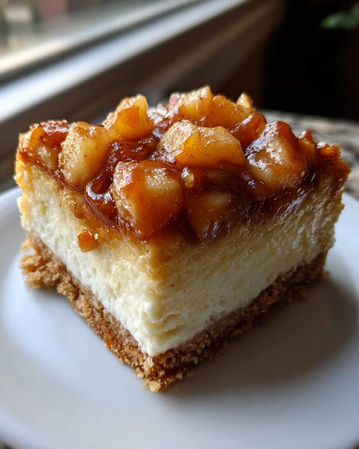 Caramel Apple Cheesecake Bars - detail 2