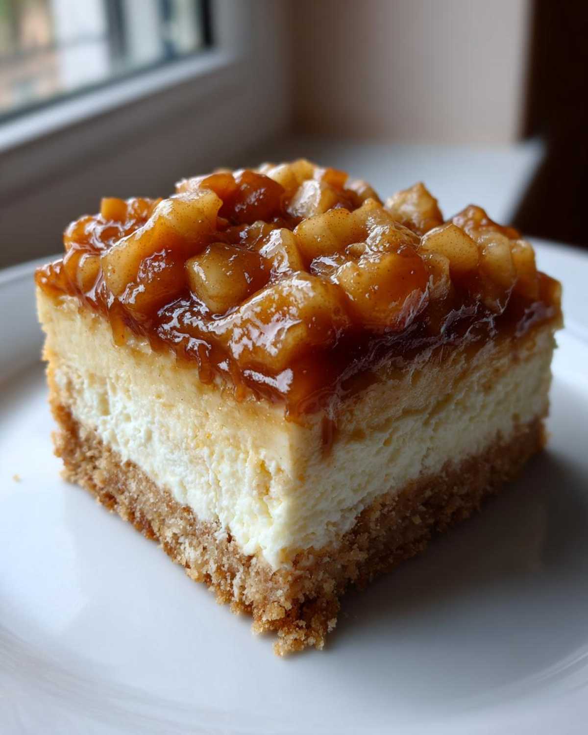 Caramel Apple Cheesecake Bars - detail 3