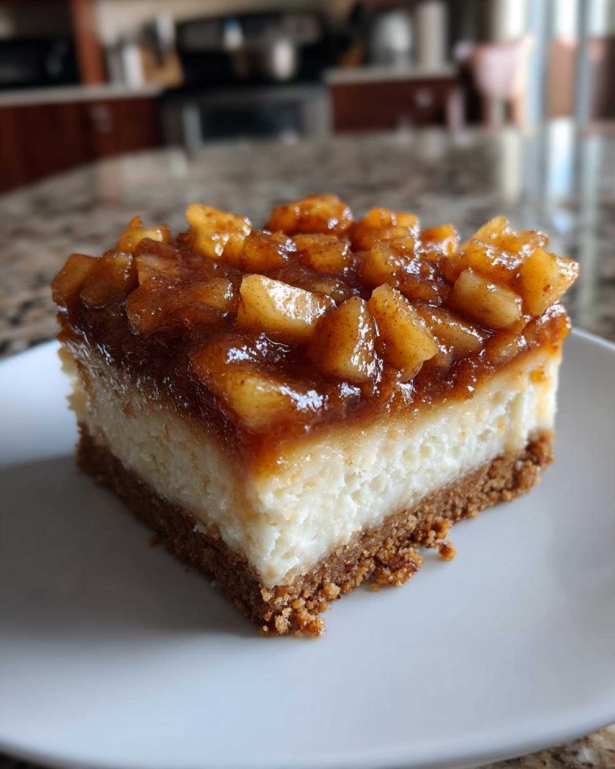 Caramel Apple Cheesecake Bars - detail 4