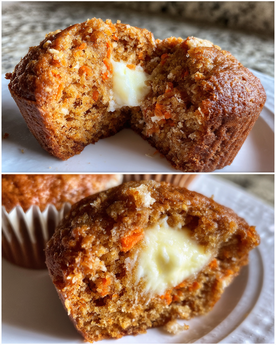 Carrot Cake Muffins with Cream Cheese Filling - detail 1