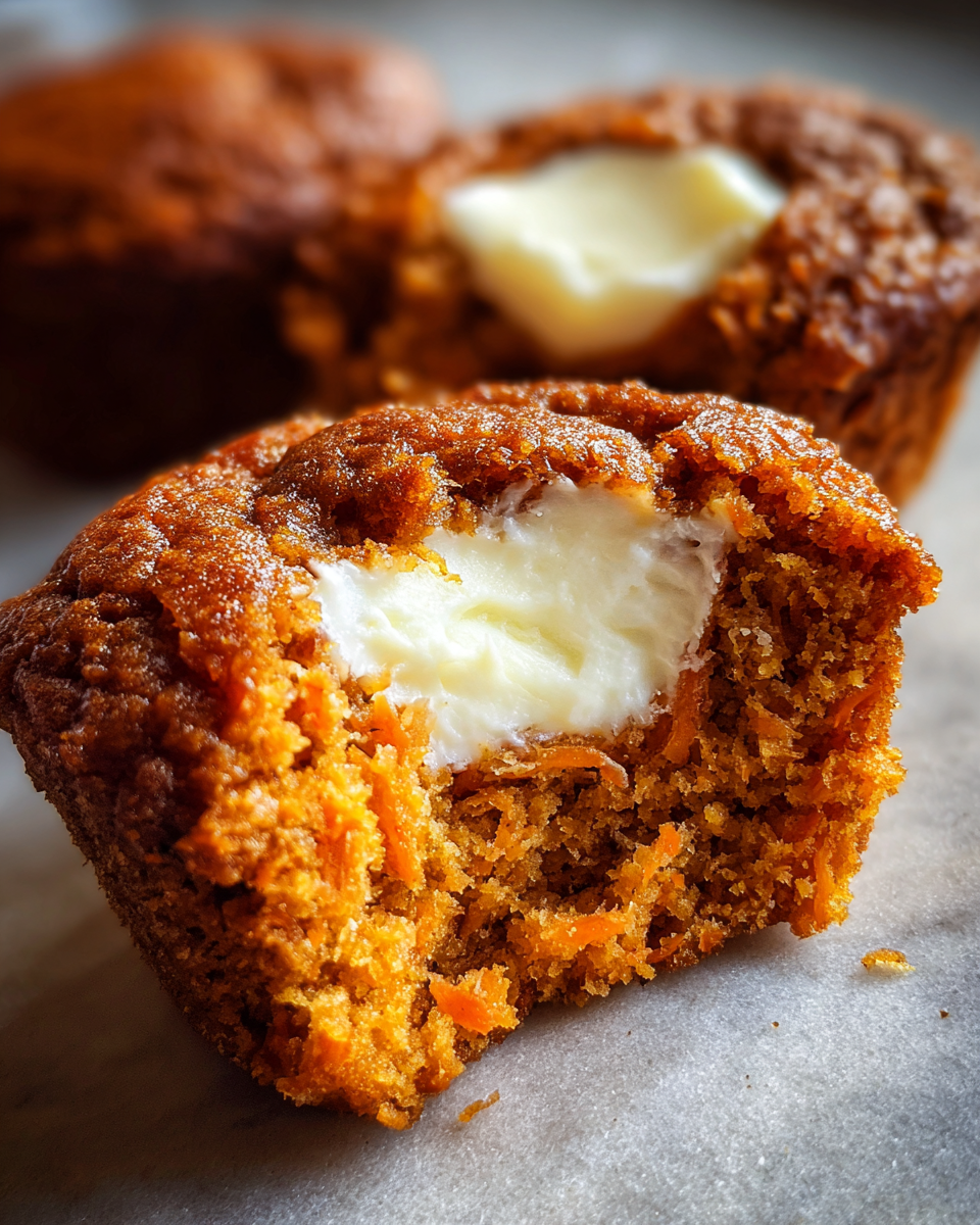 Carrot Cake Muffins with Cream Cheese Filling - detail 2