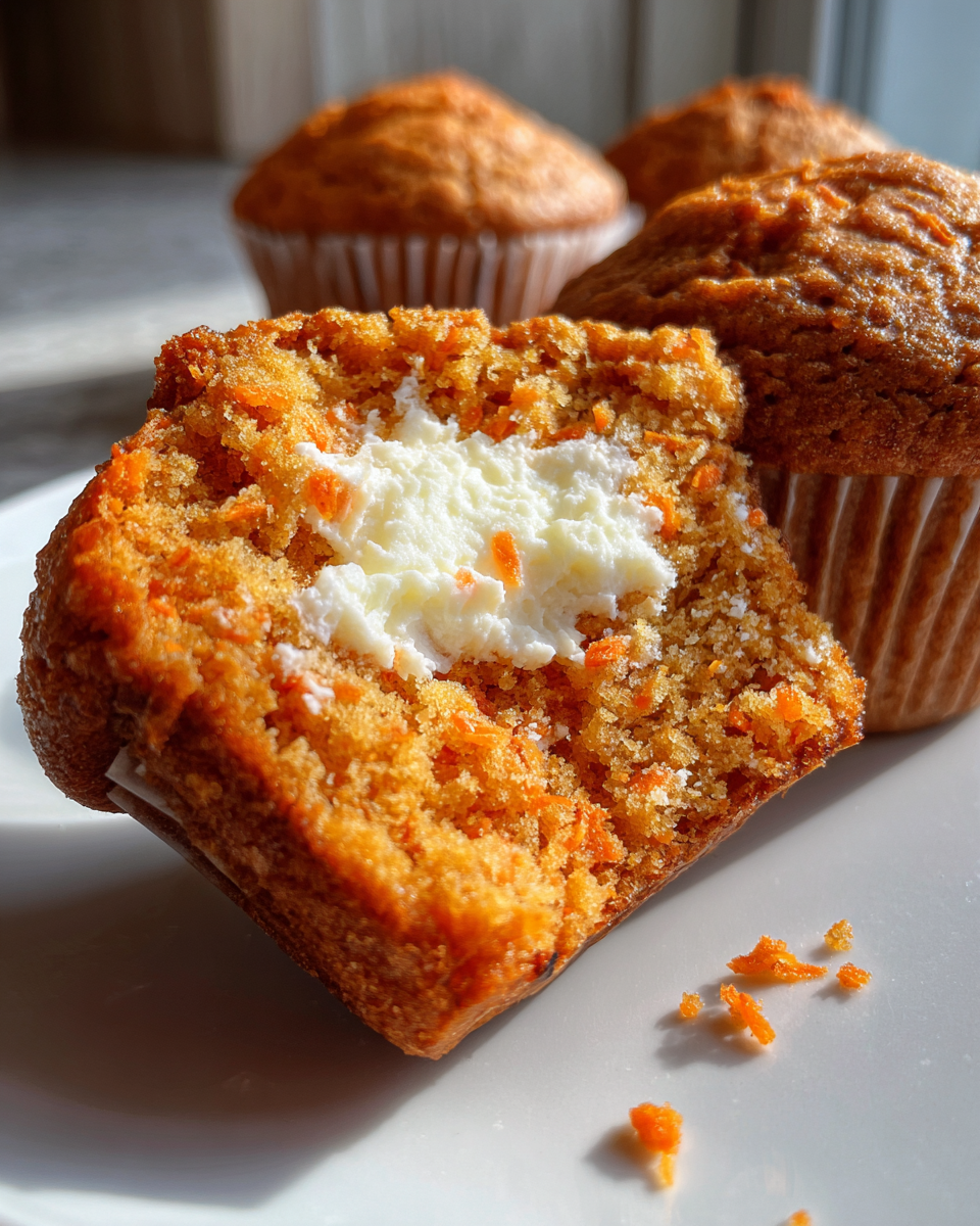 Carrot Cake Muffins with Cream Cheese Filling - detail 3