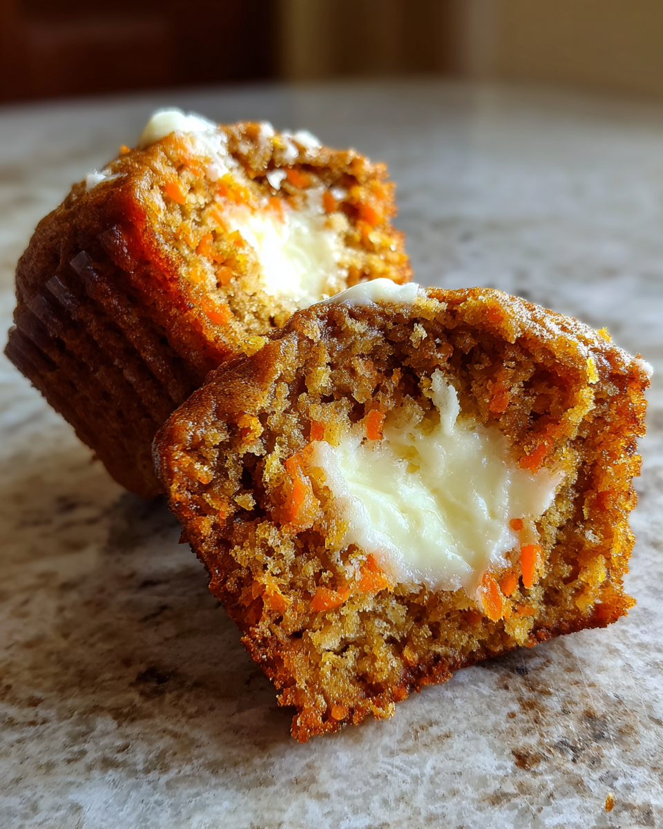 Carrot Cake Muffins with Cream Cheese Filling - detail 4