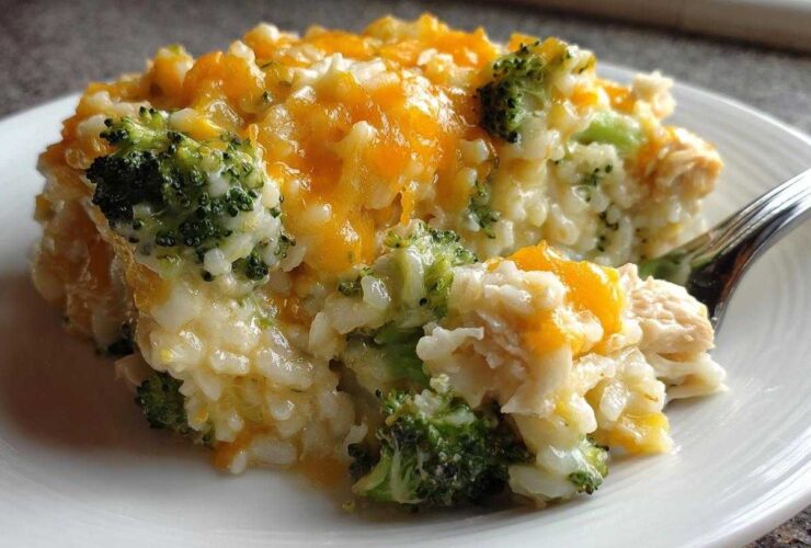 Cheesy Chicken Broccoli Rice Bake