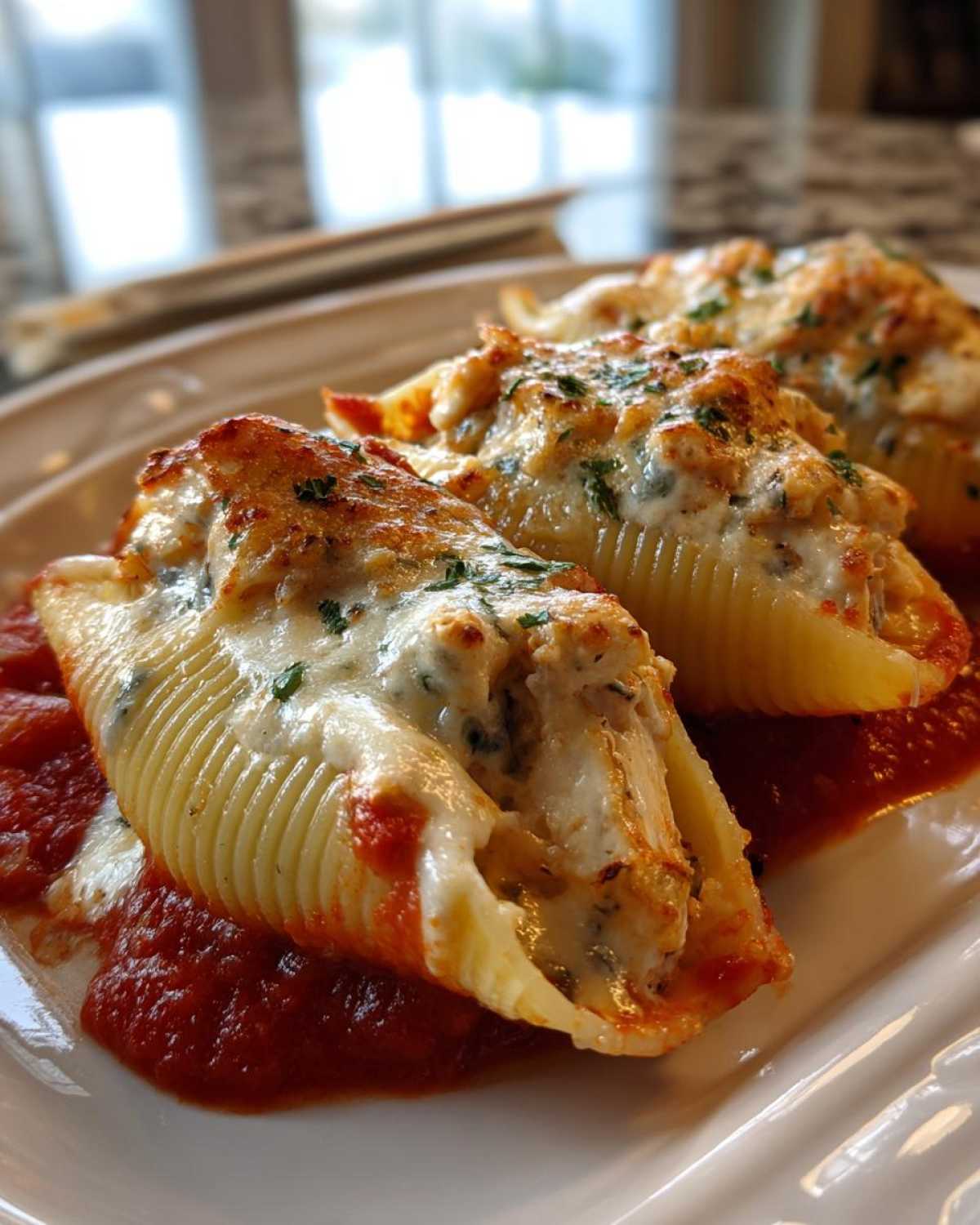 Chicken Alfredo Stuffed Shells - detail 2