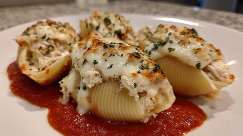 Chicken Alfredo Stuffed Shells