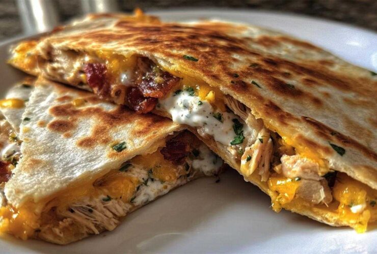 Chicken Bacon Ranch Quesadillas