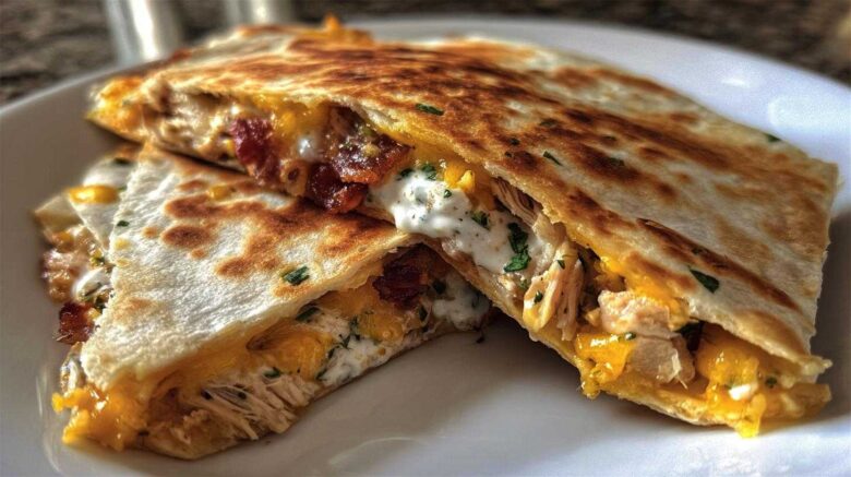 Chicken Bacon Ranch Quesadillas