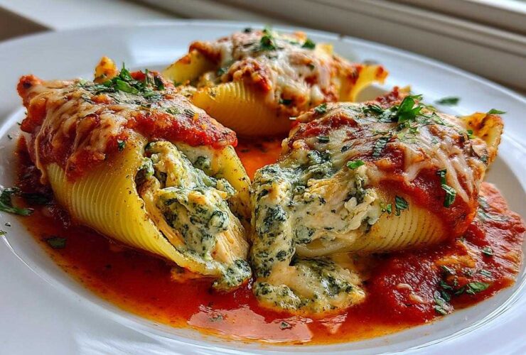 Chicken Pesto Stuffed Shells