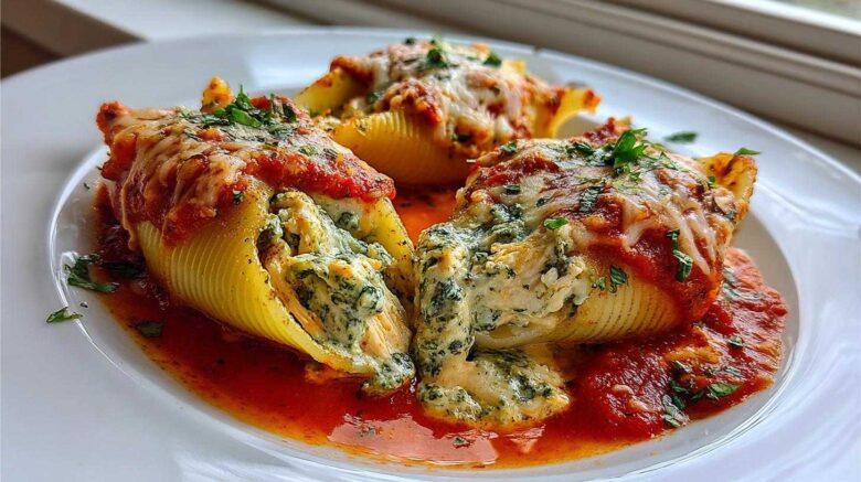 Chicken Pesto Stuffed Shells