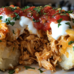 Chicken Taco Stuffed Potatoes
