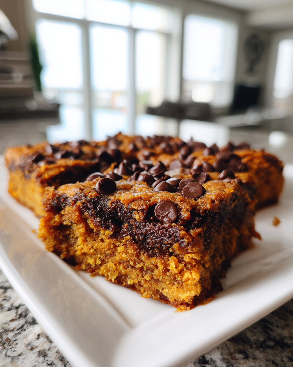 Chocolate Chip Pumpkin Bars - detail 1