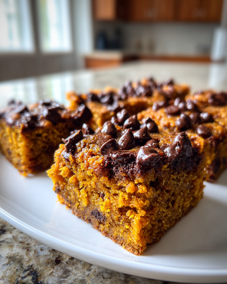 Chocolate Chip Pumpkin Bars - detail 3